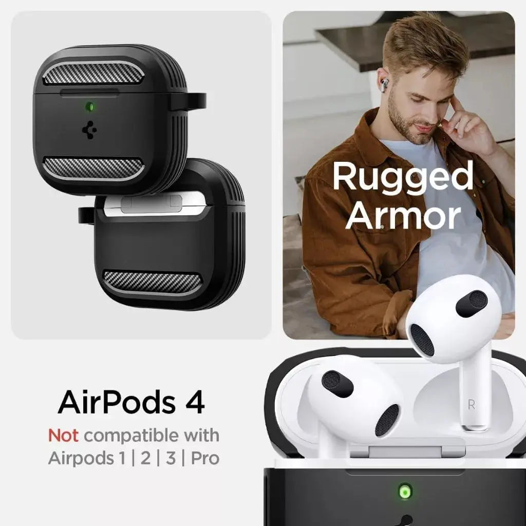 AirPods 4 Case (2024) Rugged Armor - Spigen Malaysia