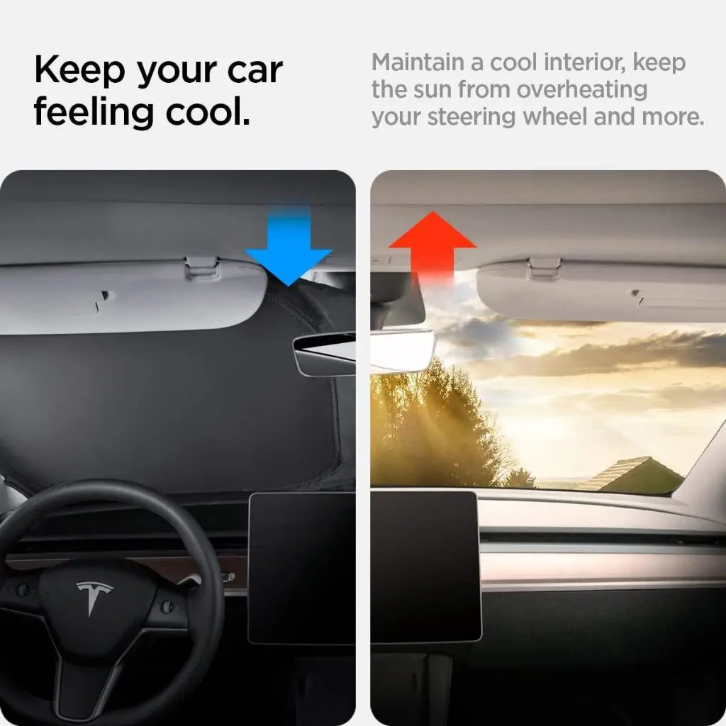 All Tesla Model Y & 3 Front Windshield Sunshade TO260 - Spigen Malaysia