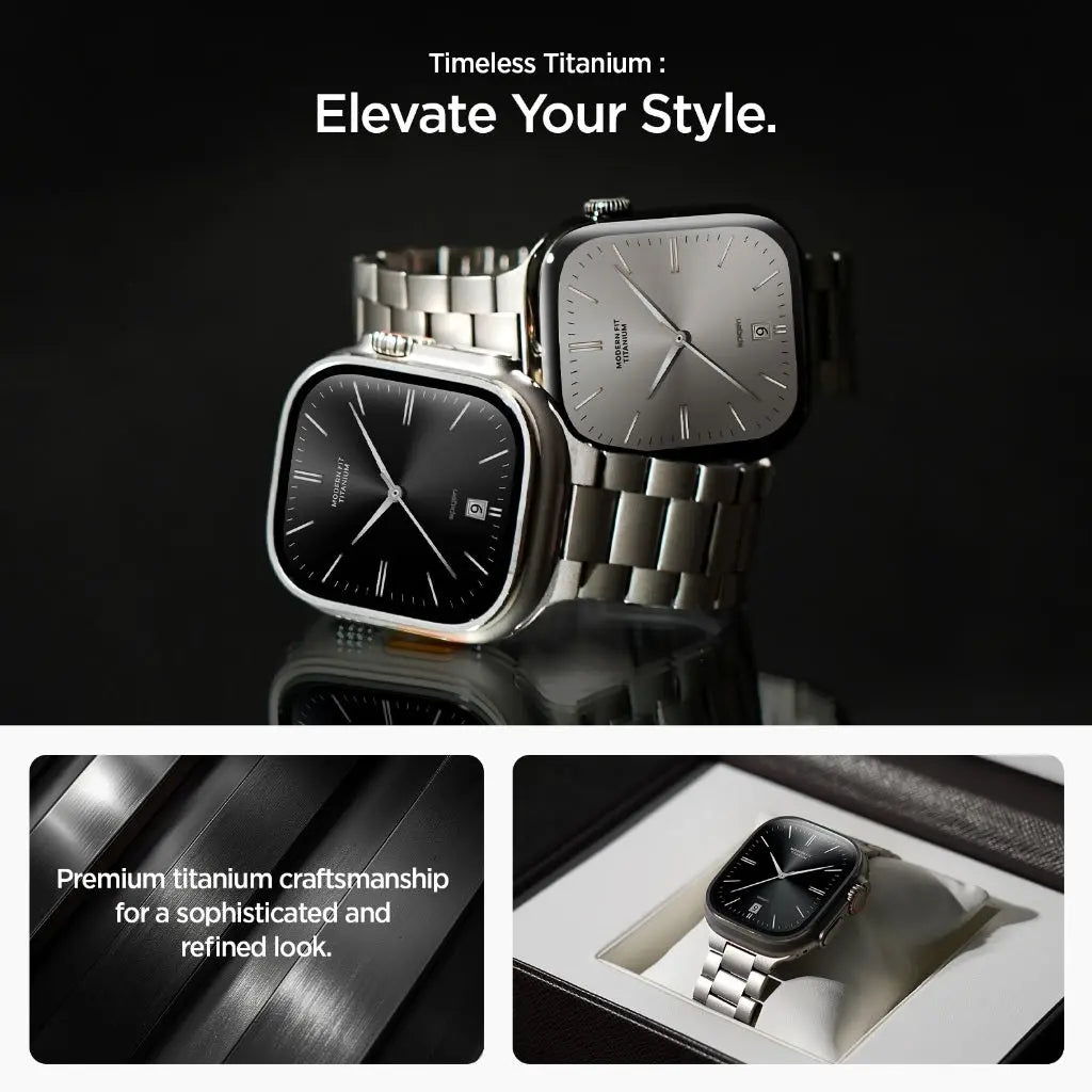 Apple Watch Strap Series (49mm / 46mm / 45mm / 44mm / 42mm) Watch Band Modern Fit Titanium - Spigen Malaysia