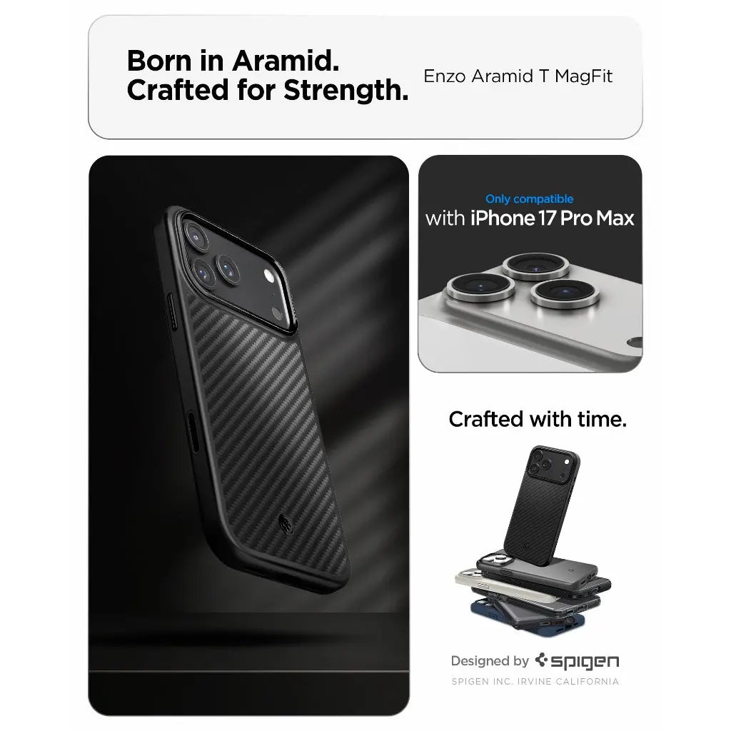 iPhone 17 Pro Max Case Enzo Aramid T MagFit - Spigen Malaysia