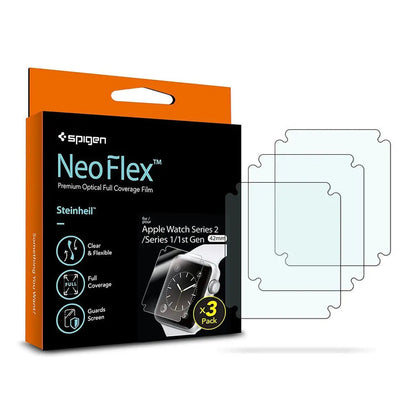 [Front 3pcs] Apple Watch Screen Protector Series (42mm) Neo Flex Film - Spigen Malaysia