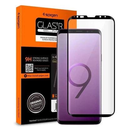 [1 Pack] Galaxy S9 Plus Screen Protector GLAS.tR Curved Black HD - Spigen Malaysia