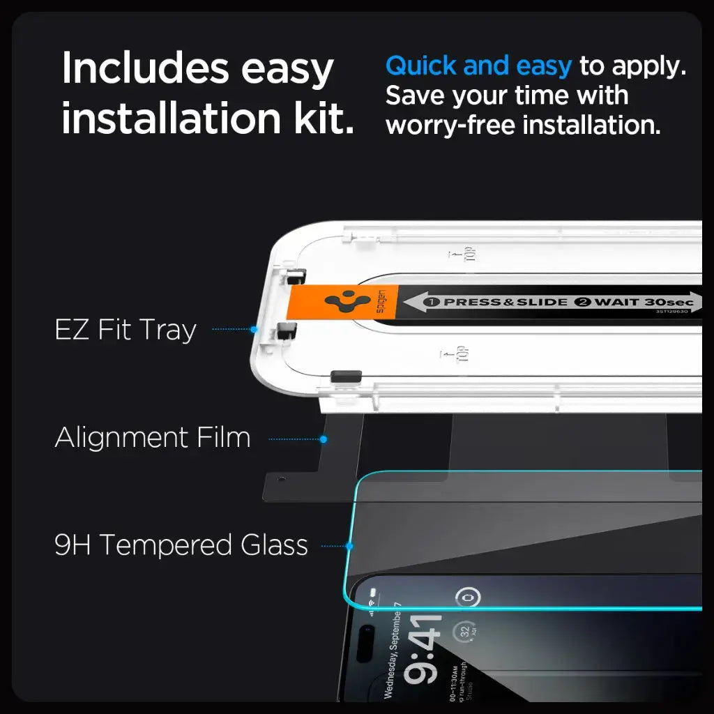 [1 Pack] iPhone 15 Pro Max Screen Protector Glas.tR EZ Fit - Spigen Malaysia