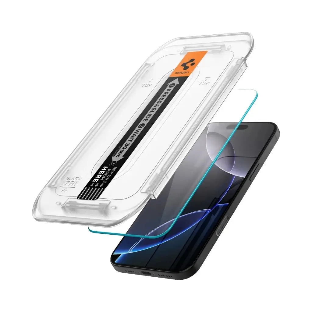 [1 Pack] iPhone 16 Pro Tempered Glass EZ Fit - Spigen Malaysia