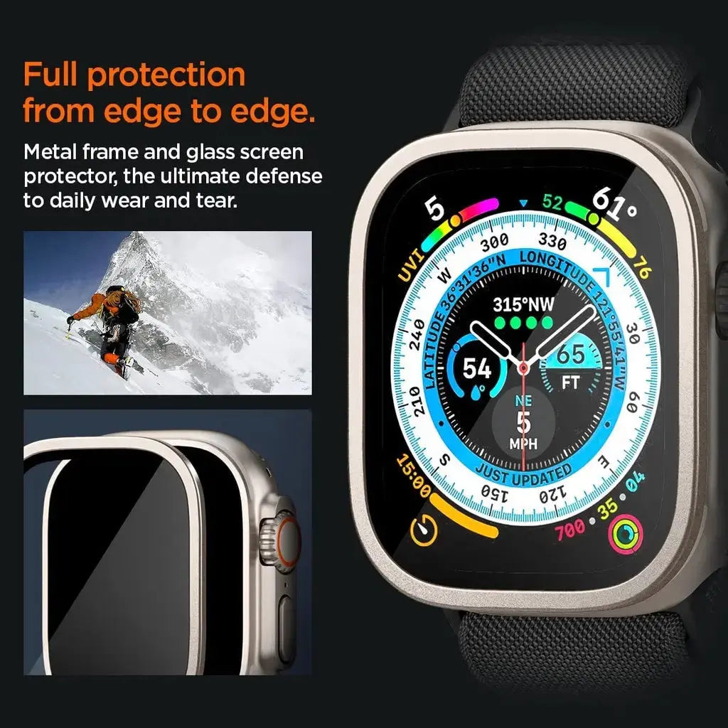 Apple Watch Screen Protector Series Ultra 2/1 (49mm) Full Cover Glas.tR Slim Pro - Spigen Malaysia