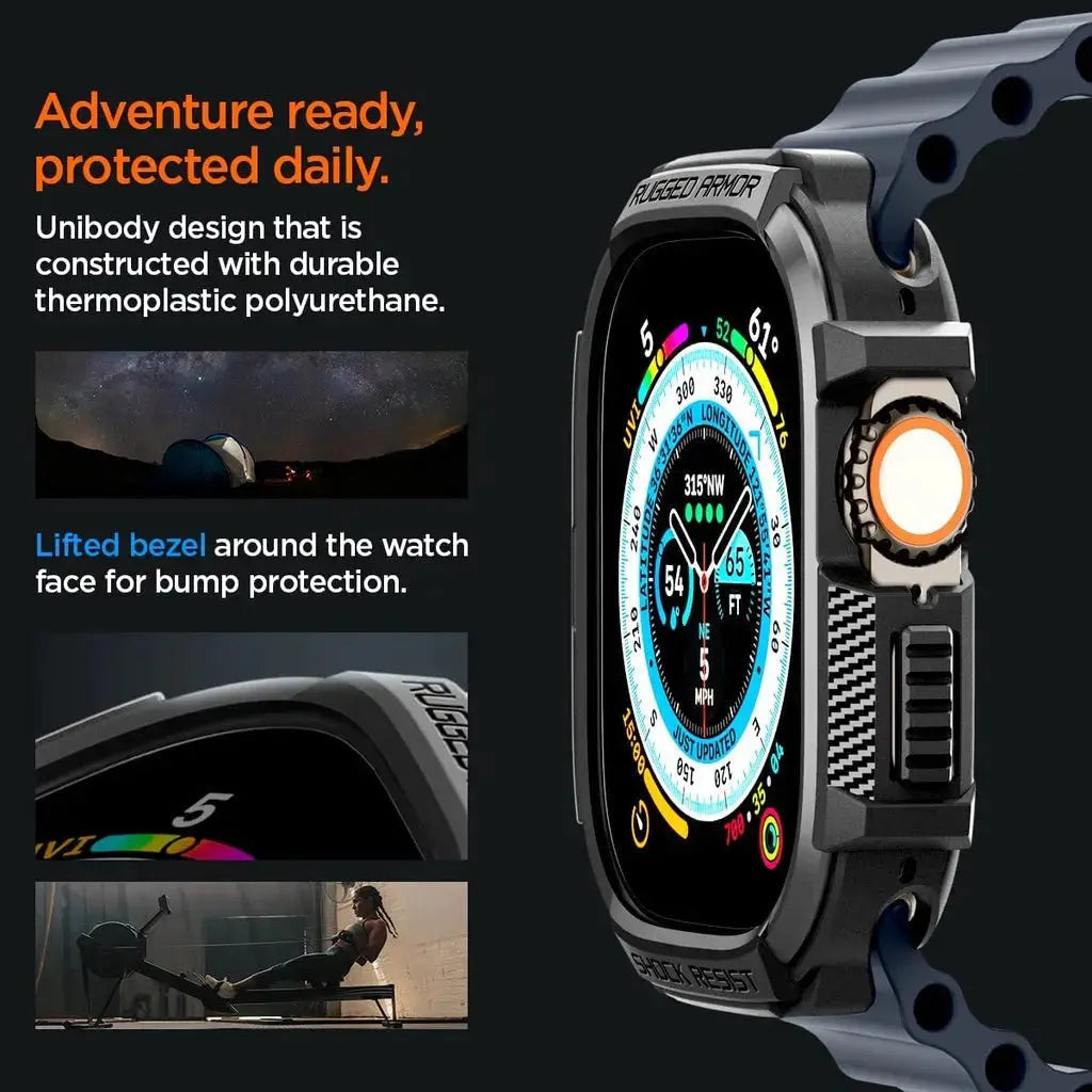 Apple Watch Case Ultra 3 / 2 / 1 (49mm) Rugged Armor - Spigen Malaysia