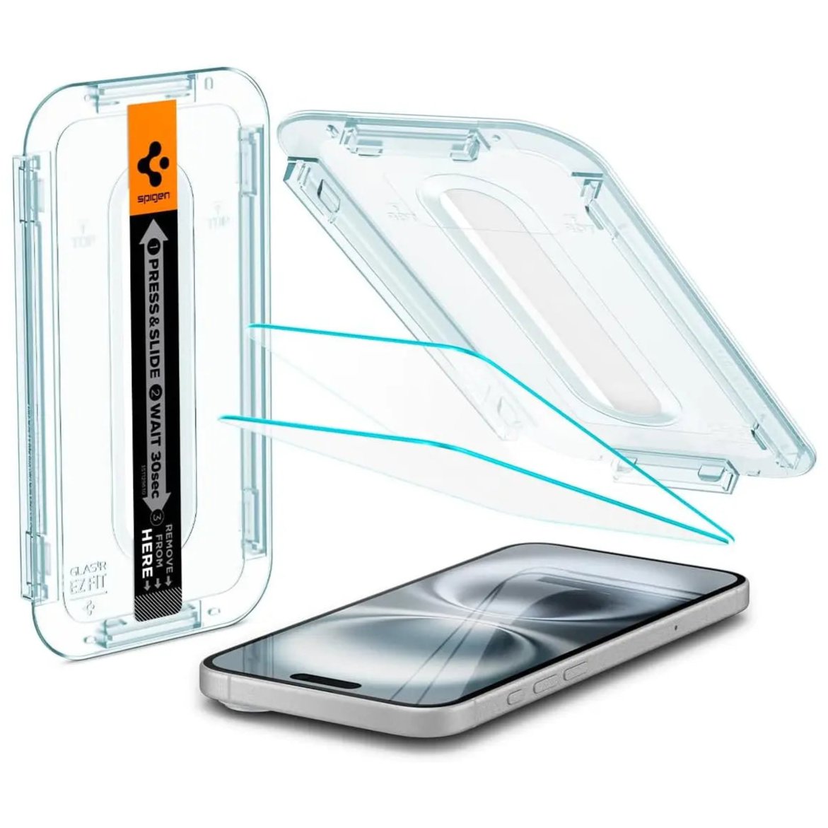 [2 Pack] iPhone 16 Plus / 15 Plus Screen Protector Glas.tR EZ Fit - Spigen Malaysia