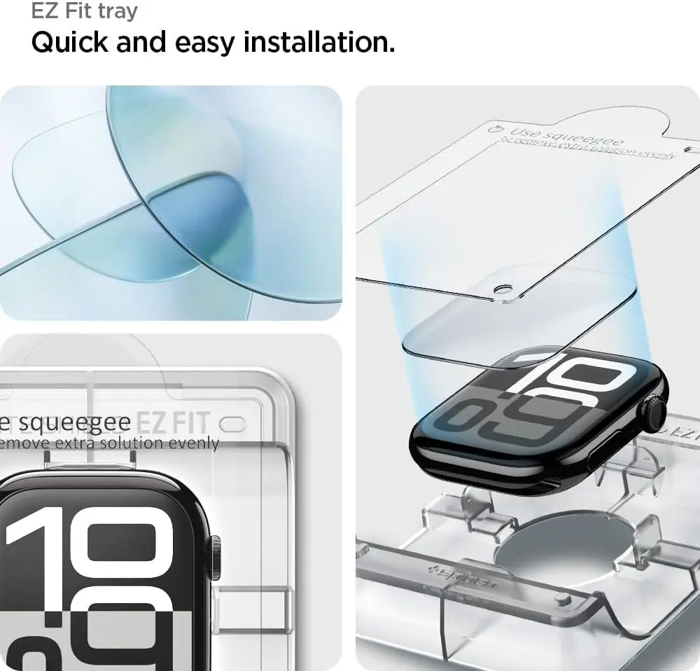 [2 Pack] Apple Watch Screen Protector Series 11 / 10 (46mm) EliteShield EZ Fit - Spigen Malaysia