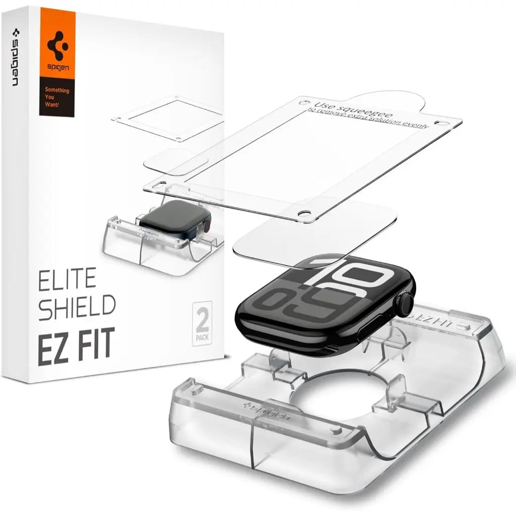 [2 Pack] Apple Watch Screen Protector Series 11 / 10 (46mm) EliteShield EZ Fit - Spigen Malaysia