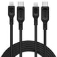 [2 Pack] DuraSync USB C to Lightning Cable (1m)