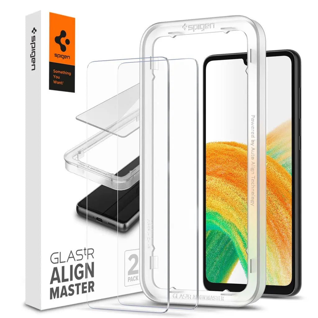 [2 Pack] Galaxy A33 Tempered Glass AlignMaster Glas.tR - Spigen Malaysia