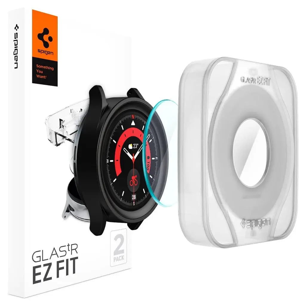 [2 Pack] Galaxy Watch 5 Pro Screen Protector (45mm) EZ FIT GLAS.tR - Spigen Malaysia