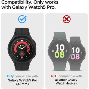 [2 Pack] Galaxy Watch 5 Pro Screen Protector (45mm) EZ FIT GLAS.tR - Spigen Malaysia