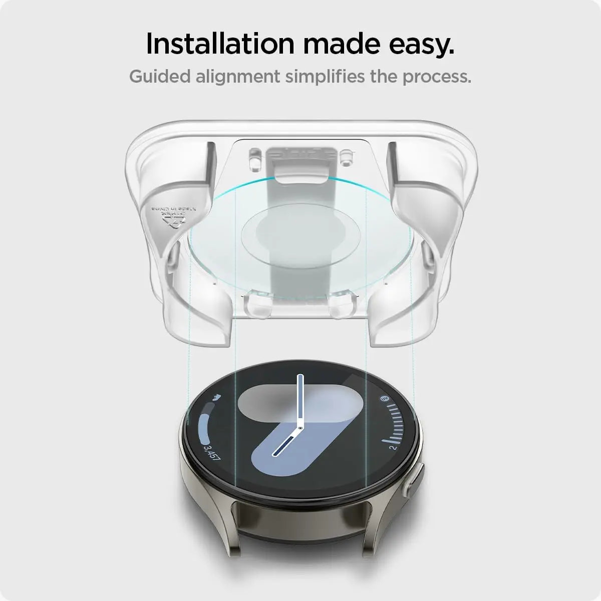 [2 Pack] Galaxy Watch 7 Screen Protector (44mm) EZ FIT GLAS.tR - Spigen Malaysia