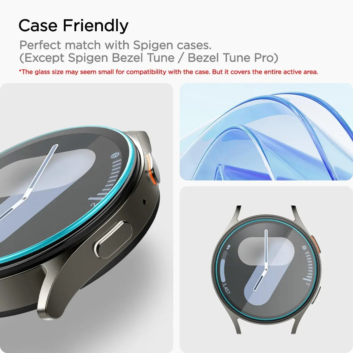 [2 Pack] Galaxy Watch 7 Screen Protector (44mm) EZ FIT GLAS.tR - Spigen Malaysia