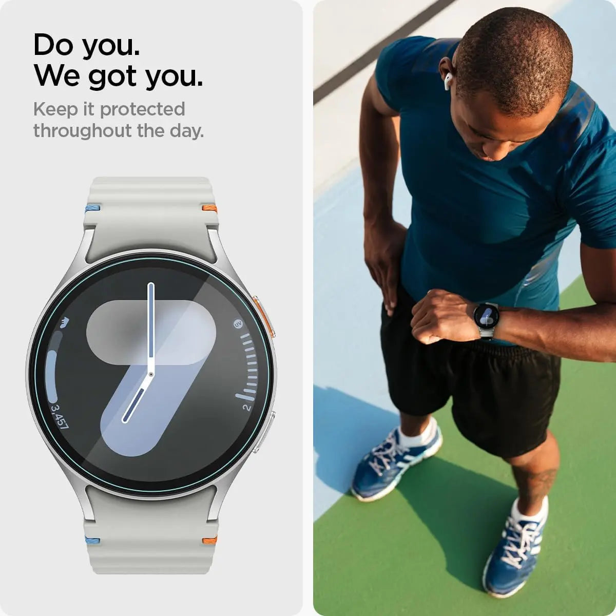 [2 Pack] Galaxy Watch 7 Screen Protector (44mm) EZ FIT GLAS.tR - Spigen Malaysia