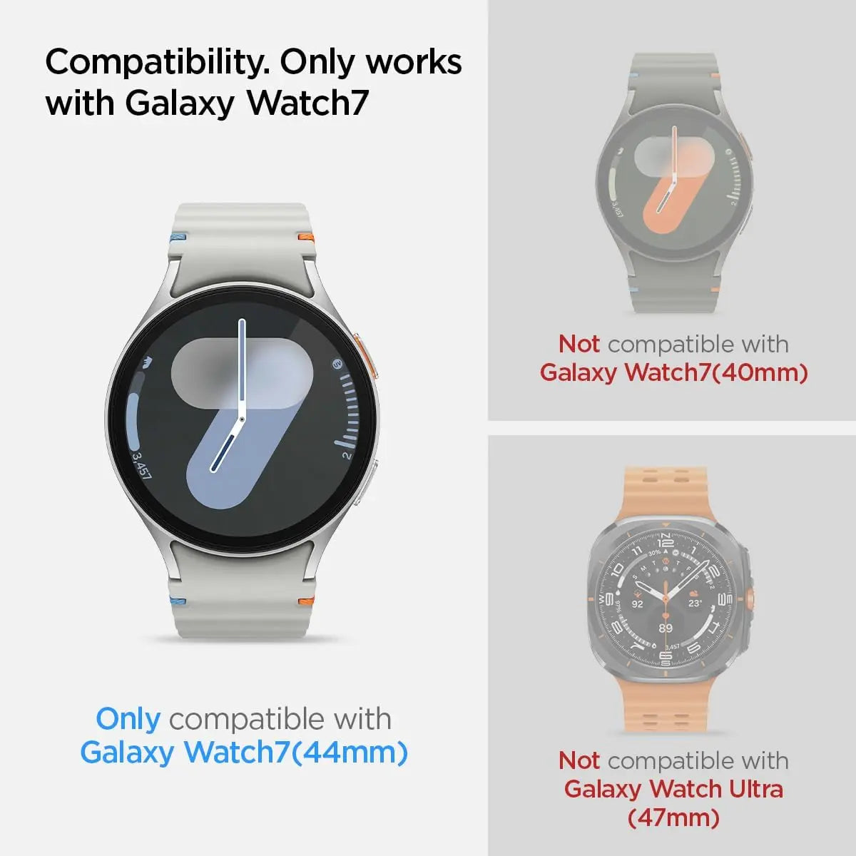 [2 Pack] Galaxy Watch 7 Screen Protector (44mm) EZ FIT GLAS.tR - Spigen Malaysia