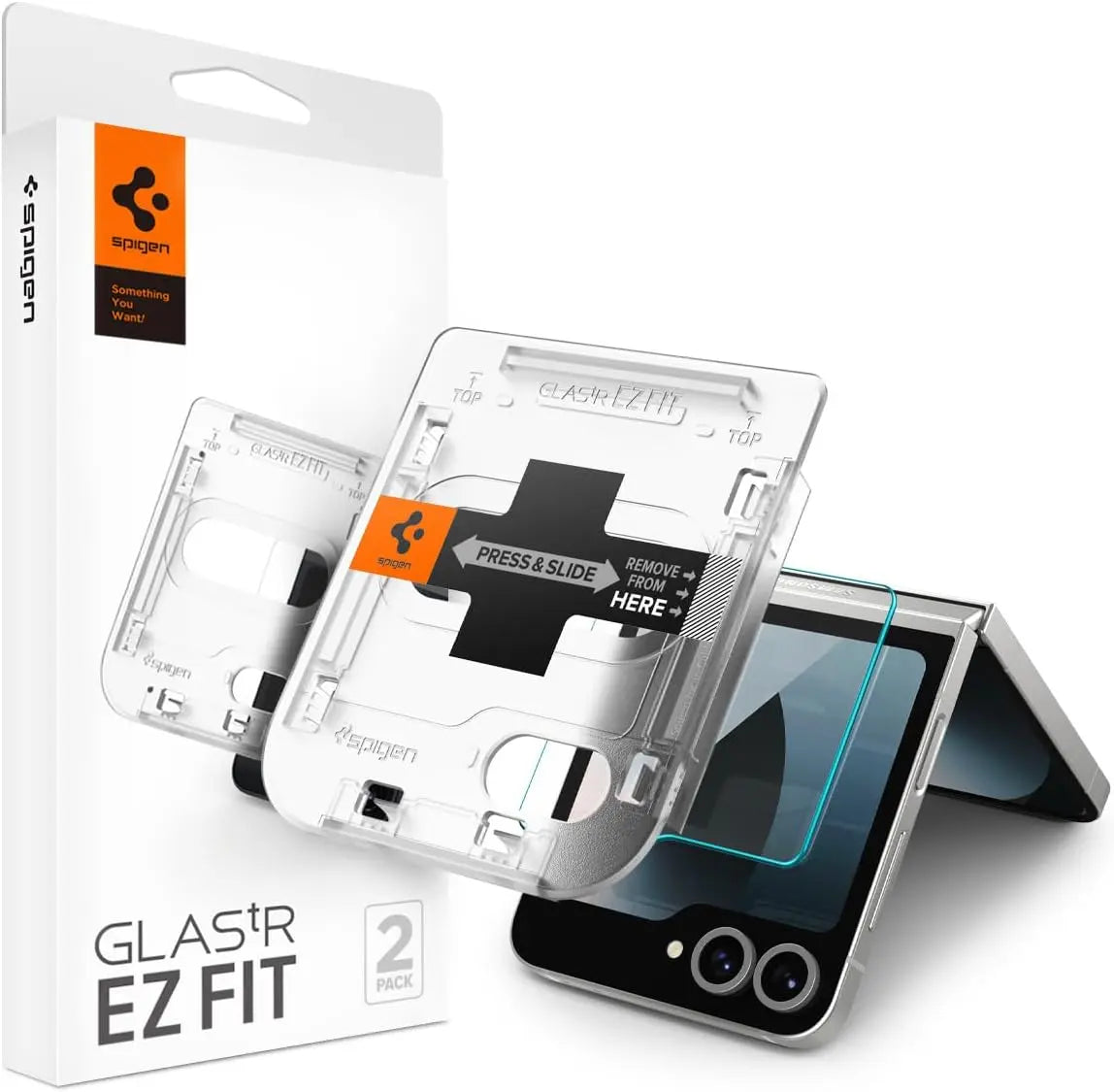 [2 Pack] Galaxy Z Flip 7 FE / Z Flip 6 / Z Flip 5 Tempered Glass EZ Fit