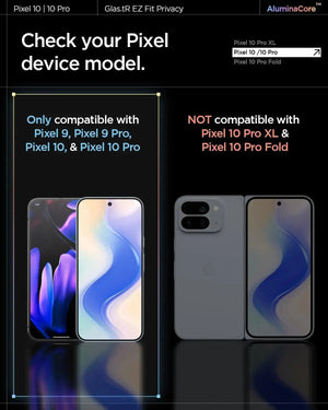 [2 Pack] Google Pixel 10 Pro / 10 / 9 Pro / 9 Privacy Screen Protector EZ Fit