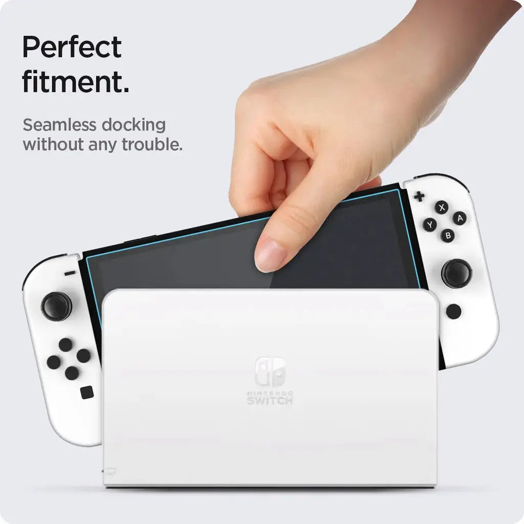 [2 Pack] Nintendo Switch OLED Screen Protector EZ FIT GLAS.tR - Spigen Malaysia