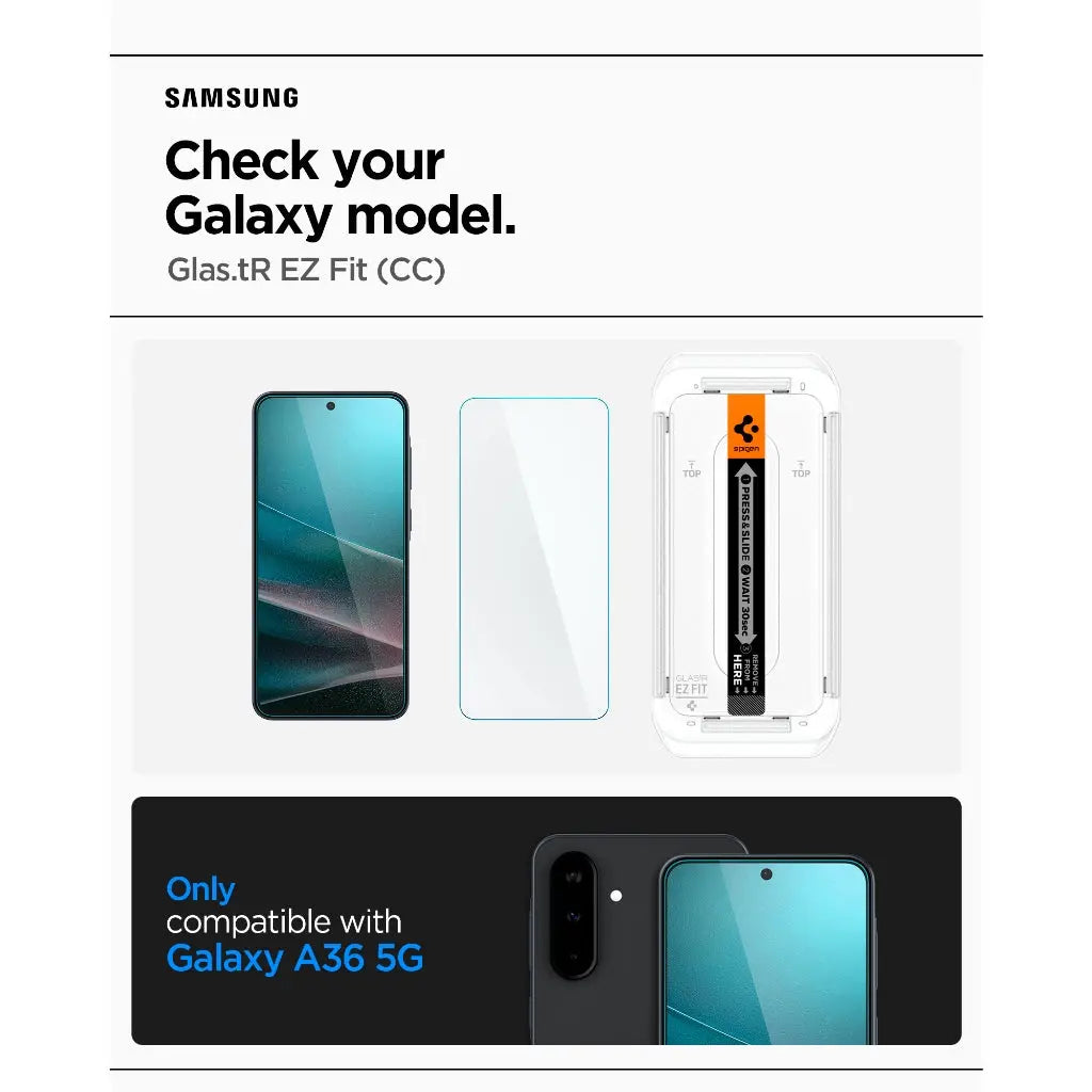 Samsung A36 5G Screen Protector Glas.tR EZ Fit [2 Pack] - Spigen Malaysia