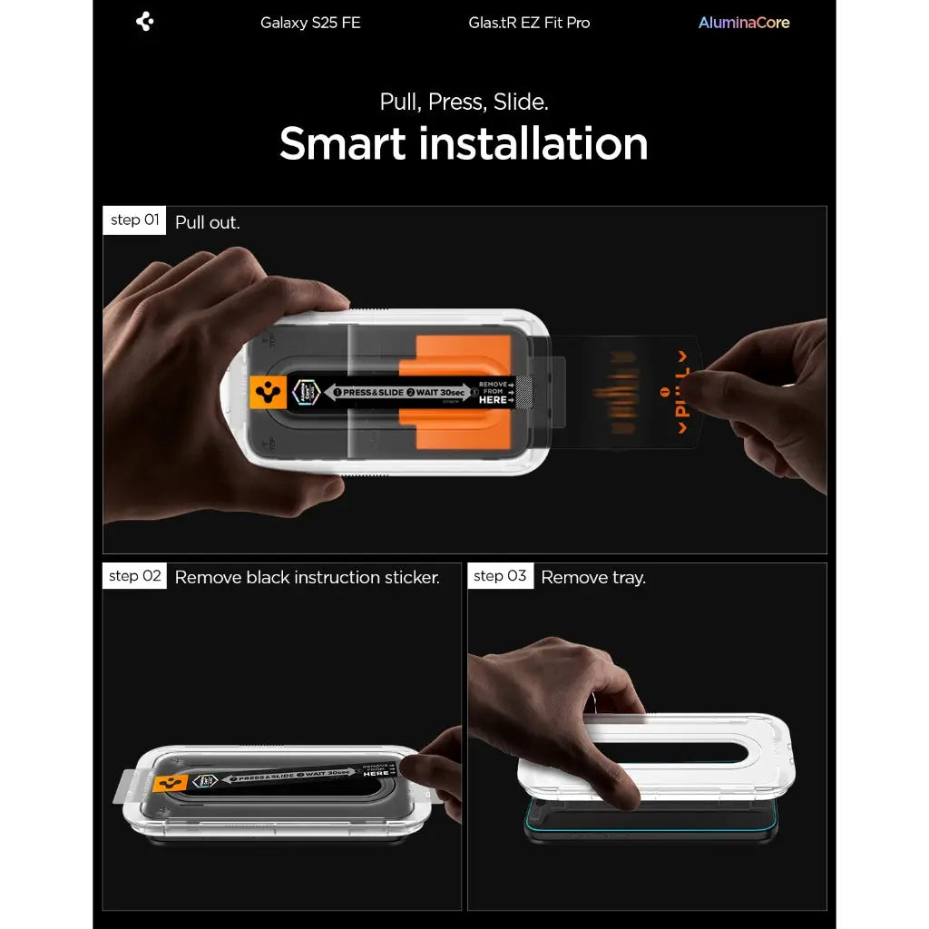 [2 Pack] Samsung S25 FE Tempered Glass EZ Fit Pro - Spigen Malaysia