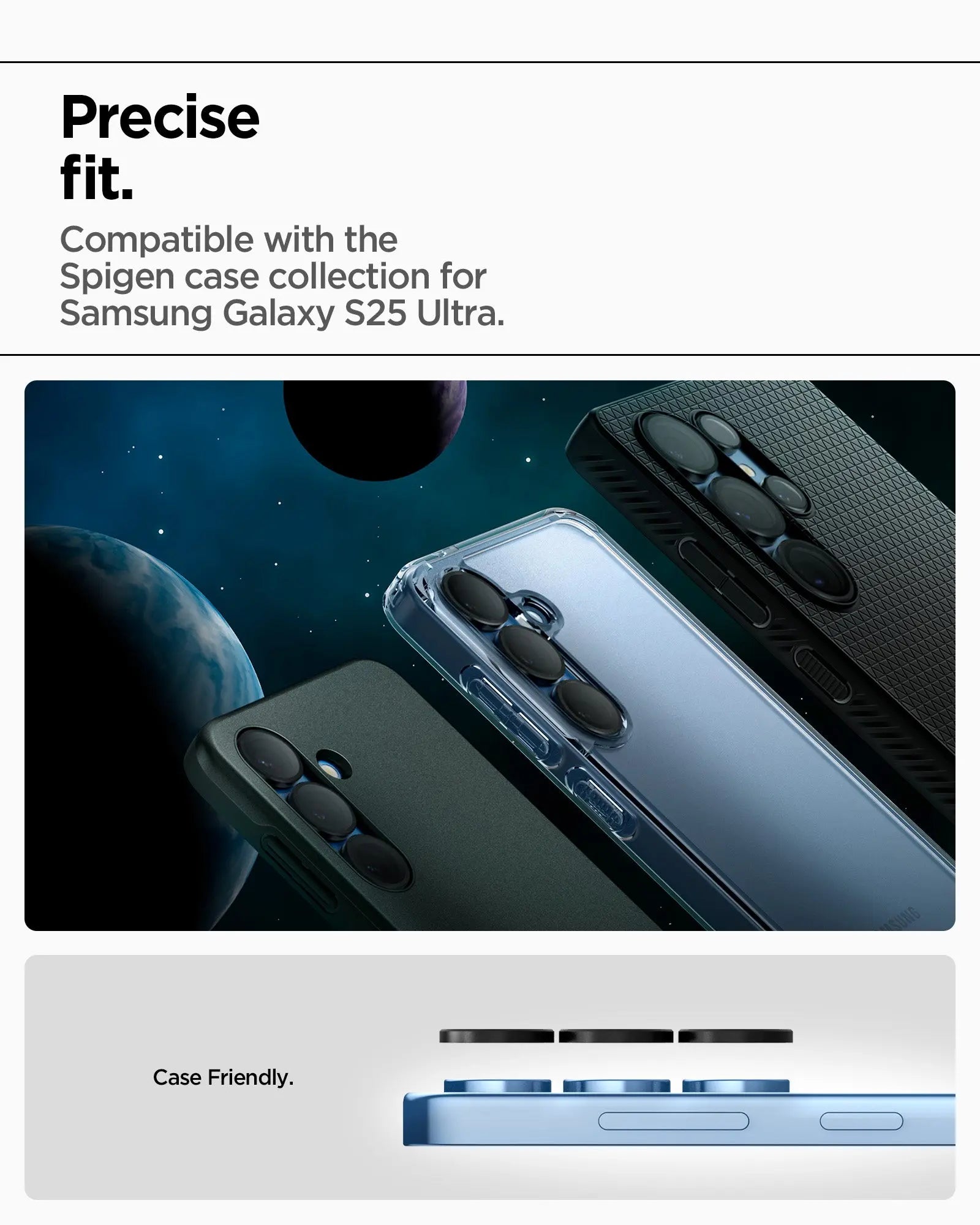 [2 Pack] Samsung S25 Ultra Camera Lens Protector EZ Fit Optik Pro HD - Spigen Malaysia