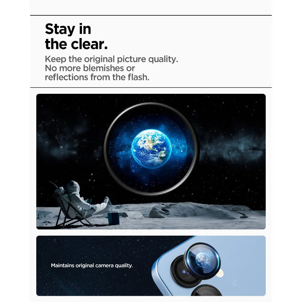 [2 Pack] Samsung S25 Camera Lens Protector EZ Fit Optik Pro HD - Spigen Malaysia