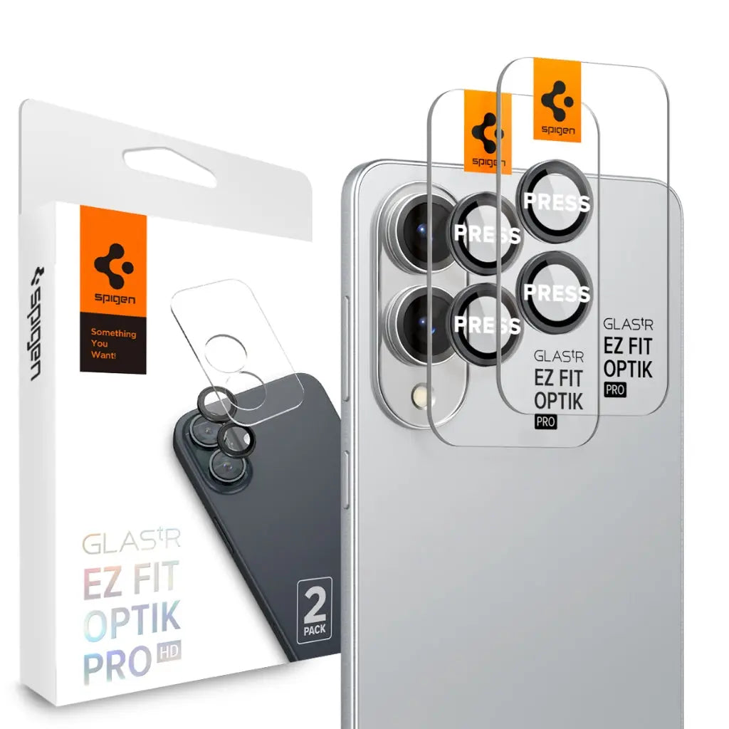 [2 Pack] Samsung S25 Edge Camera Lens Protector EZ Fit Optik Pro HD - Spigen Malaysia