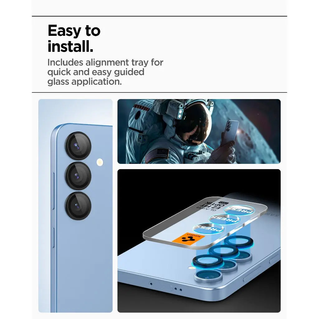 [2 Pack] Samsung S25+ Camera Protector EZ Fit Optik Pro HD - Spigen Malaysia