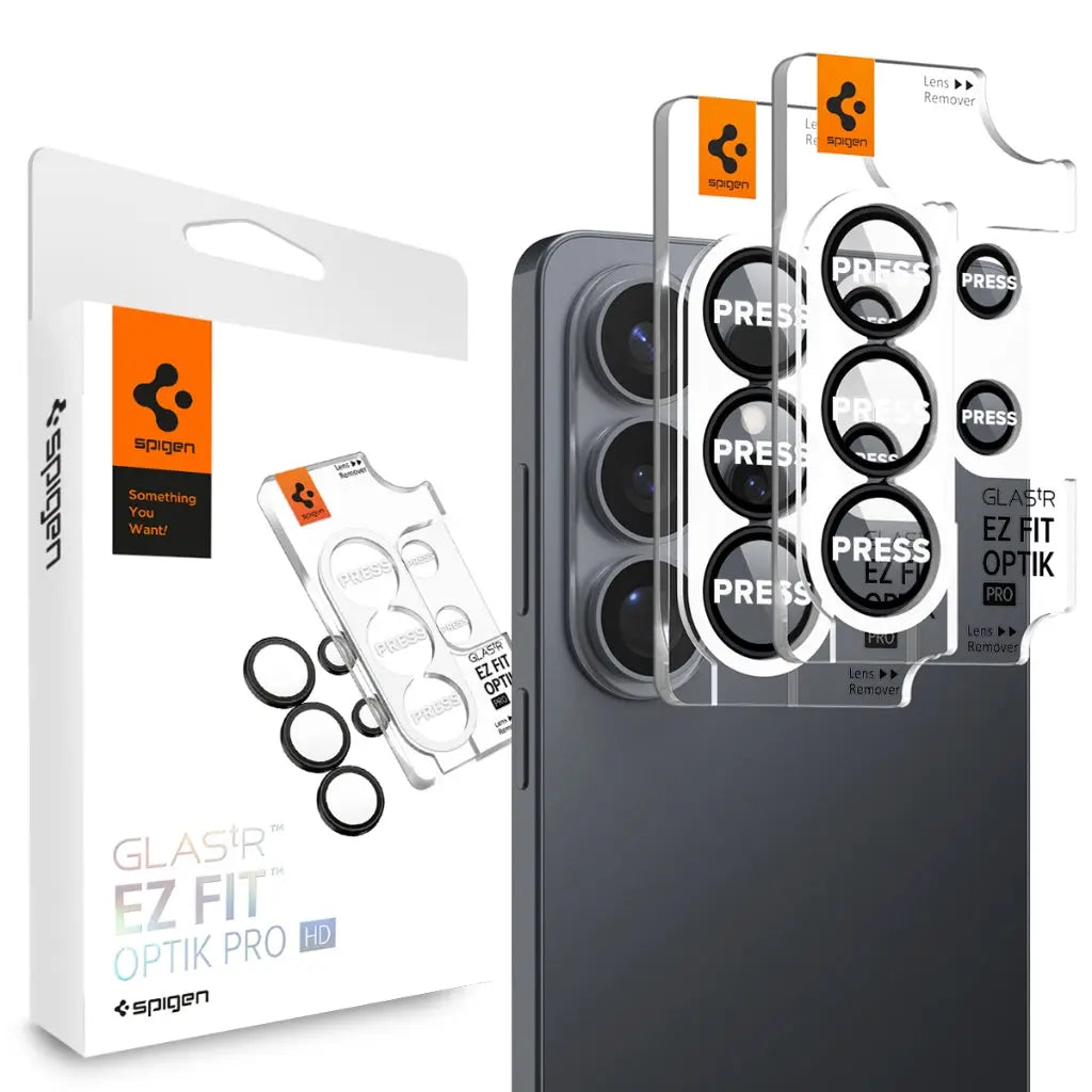 [2 Pack] Samsung S26 Camera Lens Protector 6.3" EZ Fit Optik Pro - Spigen Malaysia