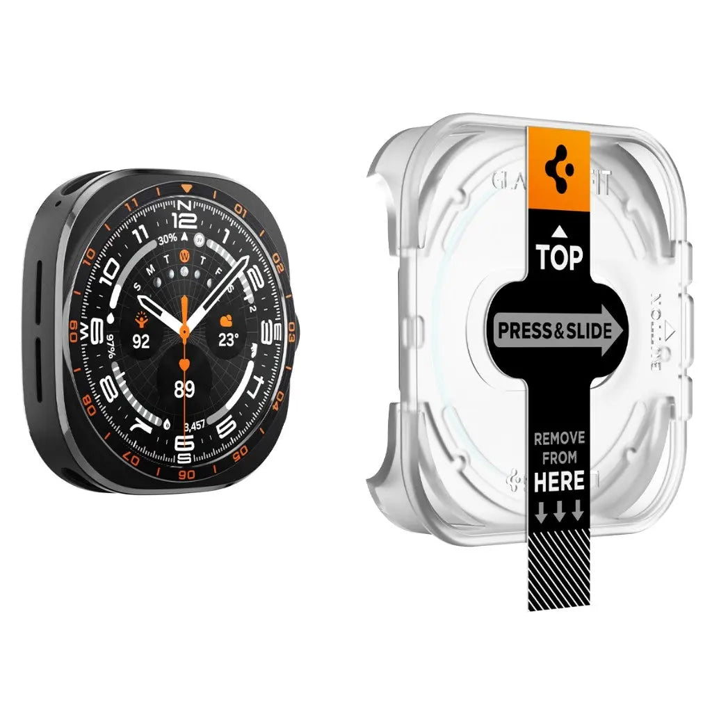 [2 Pack] Samsung Watch Ultra 2 Screen Protector (47mm) EZ FIT GLAS.tR - Spigen Malaysia