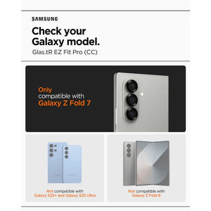 [2 Pack] Galaxy Z Fold 7 Tempered Glass Glas.tR EZ Fit Pro HD