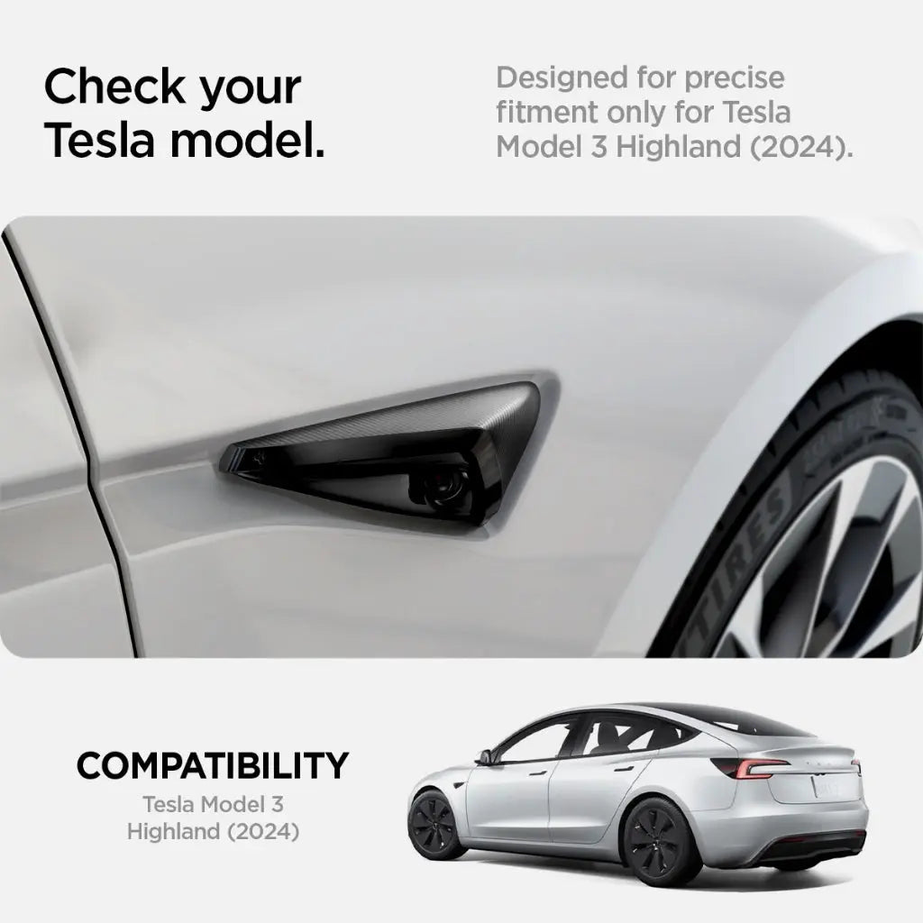 Tesla Model Y 2025 (Juniper) & Model 3 2025/2024 (Highland) Side Camera Protection Cover [2 Pack] - Spigen Malaysia