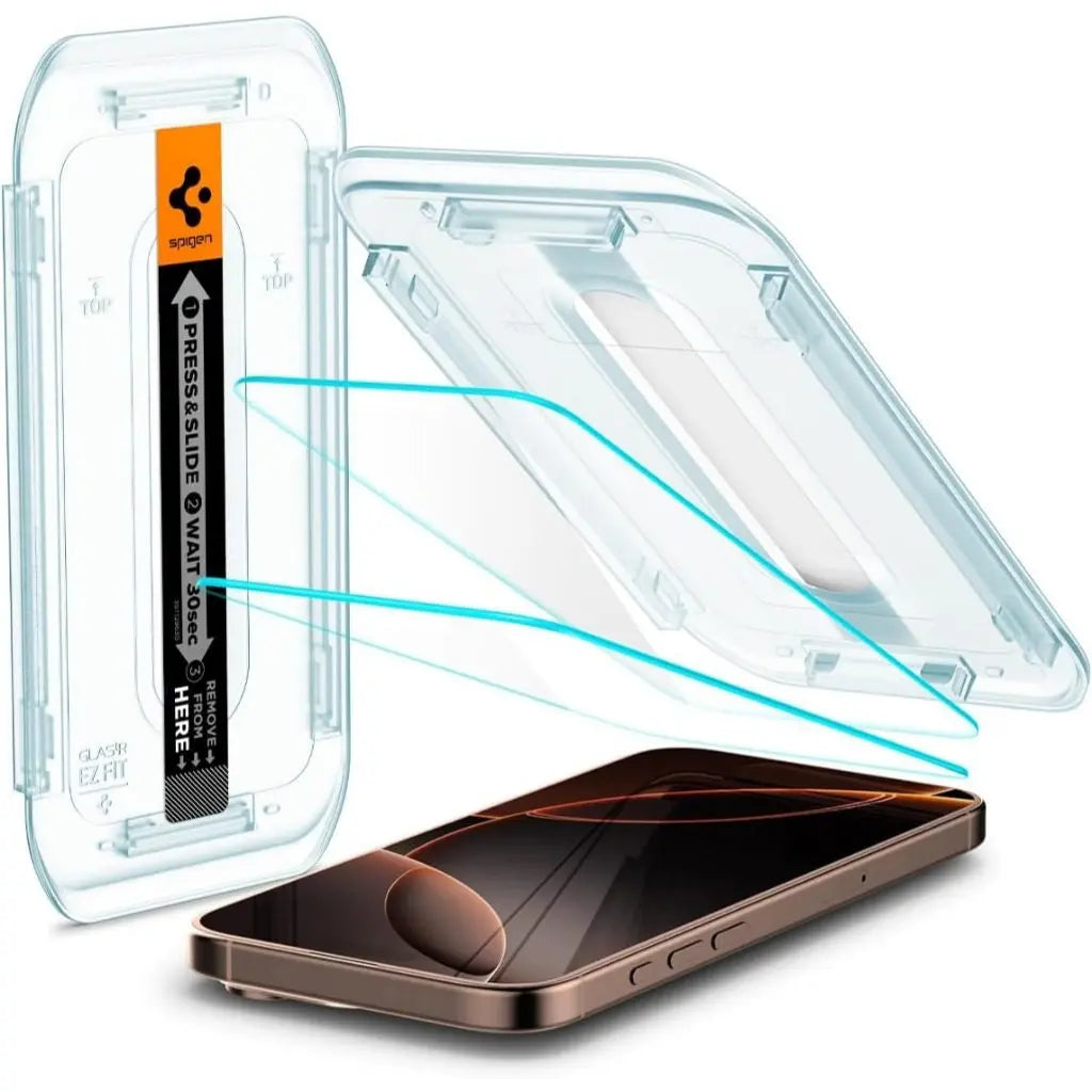 [2 Pack] iPhone 17 / 16 / 15 / 14 / 13 / 12 / 11 Series EZ Fit Screen Protector - Spigen Malaysia
