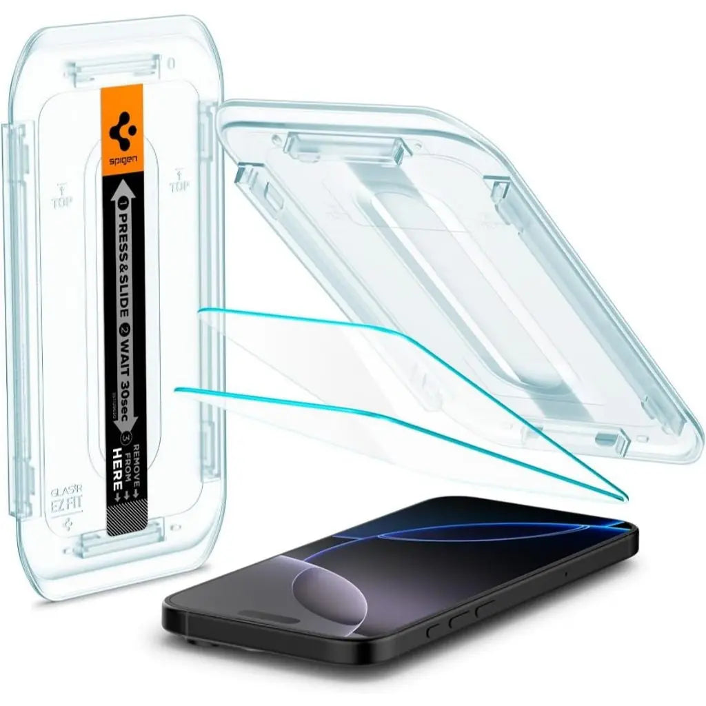 [2 Pack] iPhone 17 / 16 / 15 / 14 / 13 / 12 / 11 Series EZ Fit Screen Protector - Spigen Malaysia