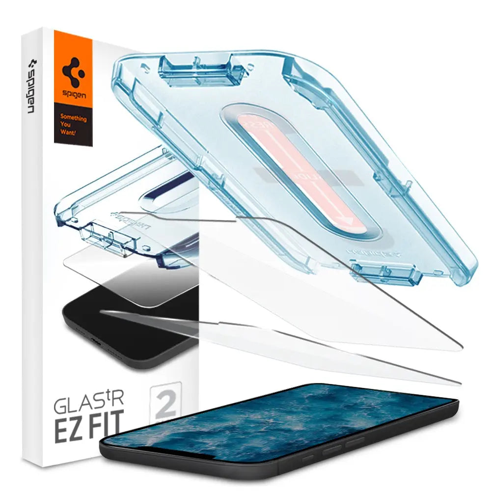 [2 Pack] iPhone 17 / 16 / 15 / 14 / 13 / 12 / 11 Series EZ Fit Screen Protector - Spigen Malaysia