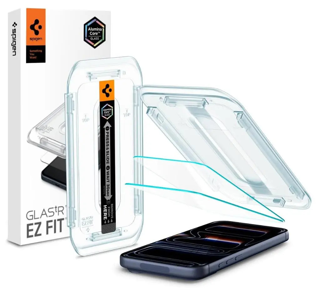 [2 Pack] iPhone 17 / 16 / 15 / 14 / 13 / 12 / 11 Series EZ Fit Screen Protector - Spigen Malaysia