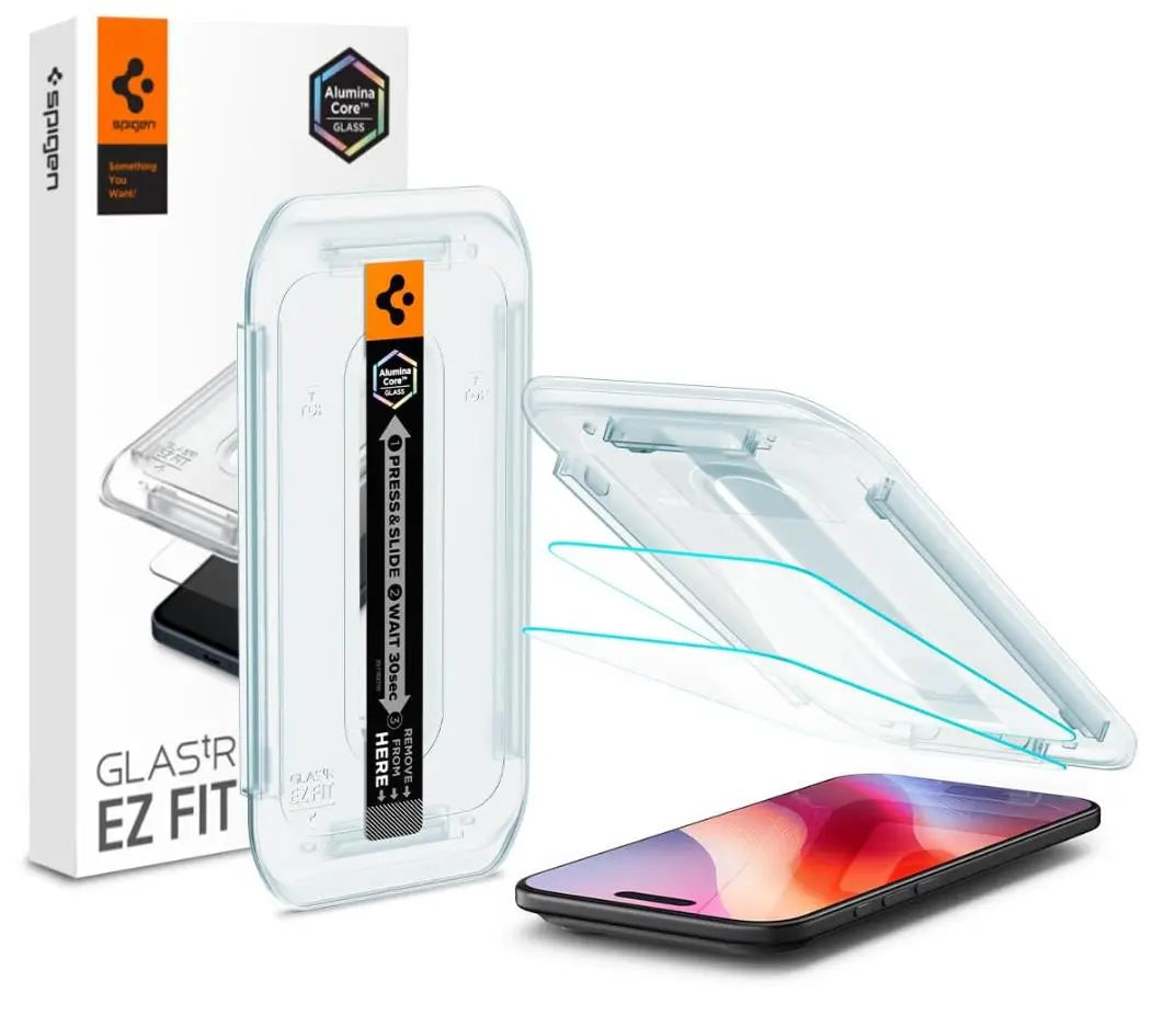 [2 Pack] iPhone 17 / 16 / 15 / 14 / 13 / 12 / 11 Series EZ Fit Screen Protector - Spigen Malaysia