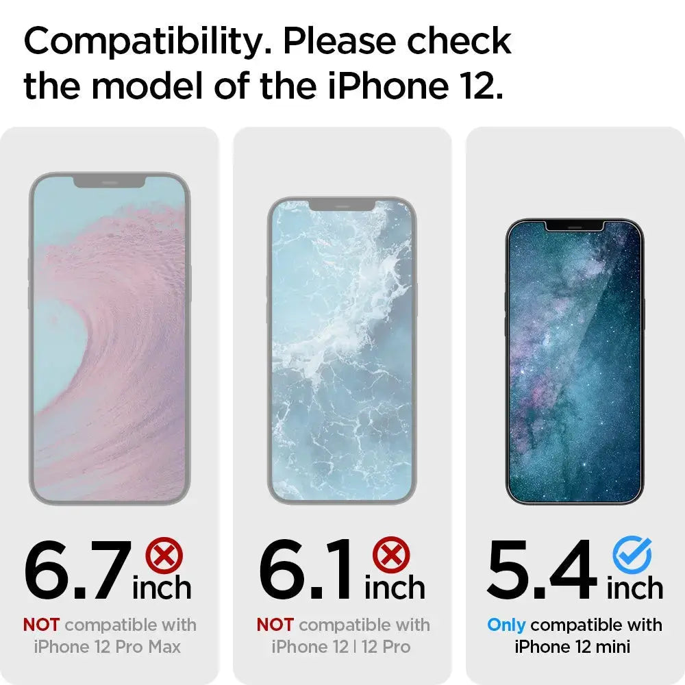 [2 Pack] iPhone 12 Mini AlignMaster Tempered Glass - Spigen Malaysia