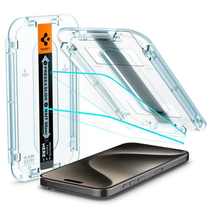 [2 Pack] iPhone 15 Pro Max Screen Protector Glas.tR EZ Fit - Spigen Malaysia