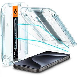 [2 Pack] iPhone 15 Pro Screen Protector Glas.tR EZ Fit - Spigen Malaysia