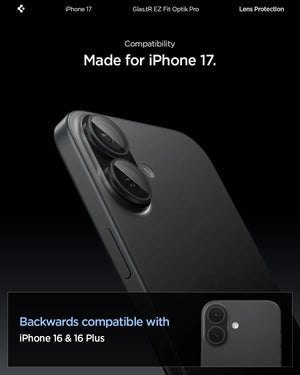 [2 Pack] iPhone 17 / 16 Plus / iPhone 16 Camera Lens Protector EZ Fit Optik Pro - Spigen Malaysia