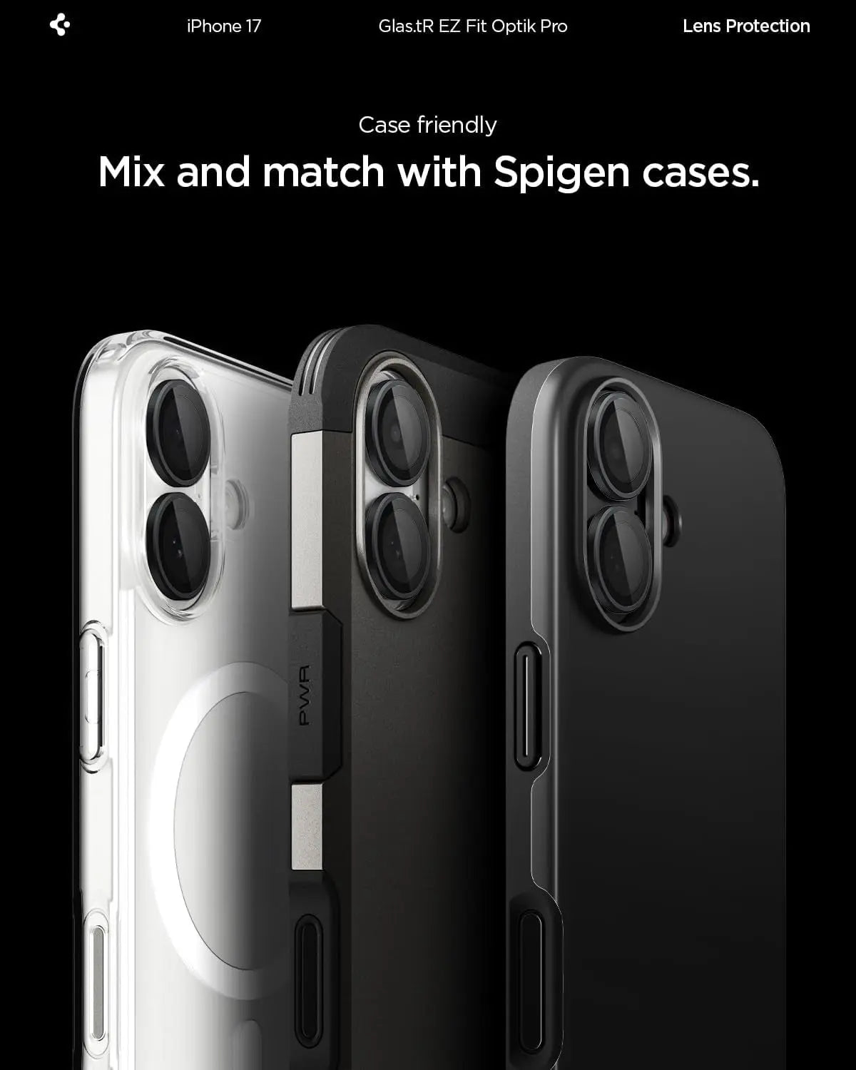 [2 Pack] iPhone 17 / 16 Plus / iPhone 16 Camera Lens Protector EZ Fit Optik Pro - Spigen Malaysia