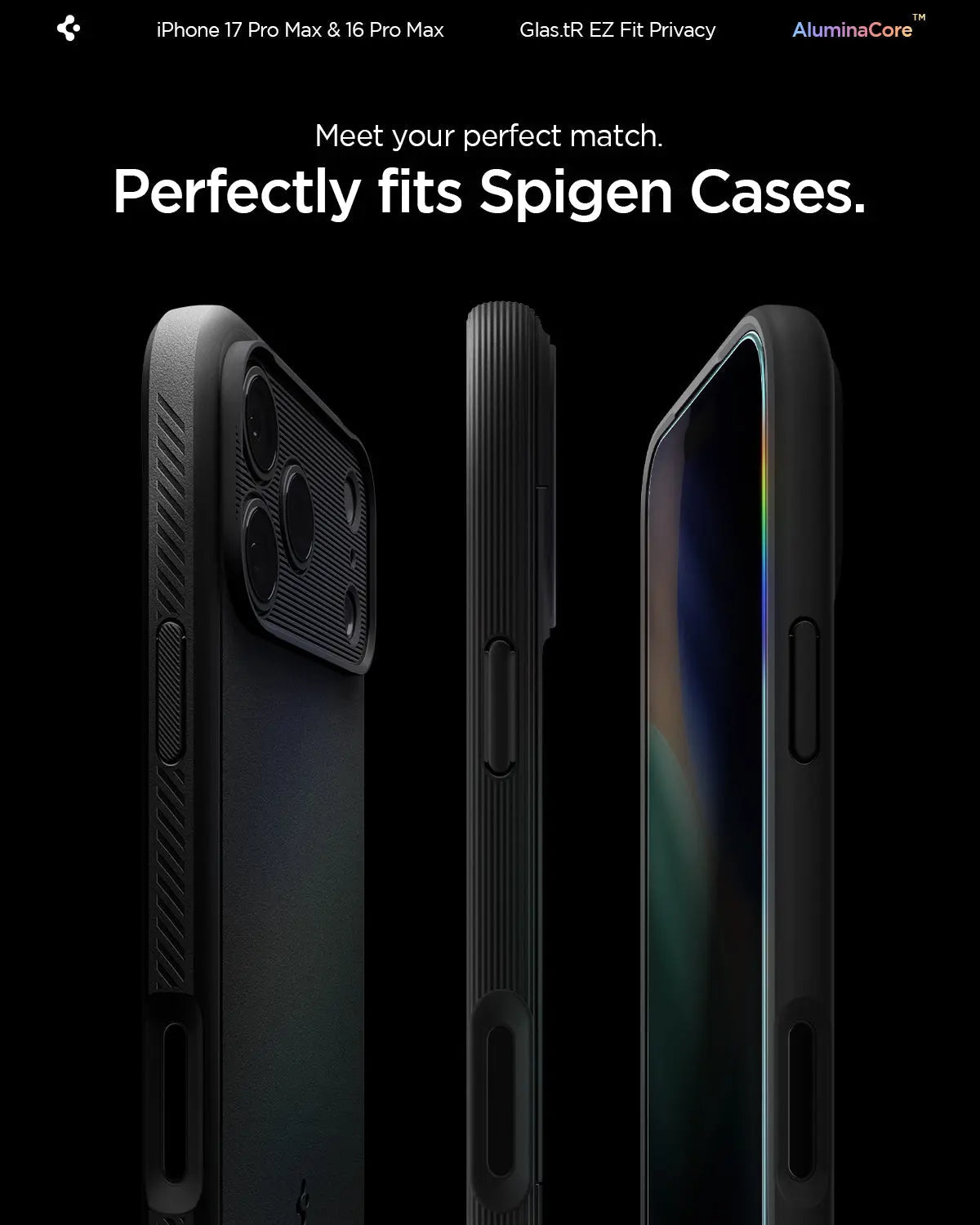 [2 Pack] iPhone 17 Pro Max / iPhone 16 Pro Max Privacy Screen Protector EZ Fit - Spigen Malaysia