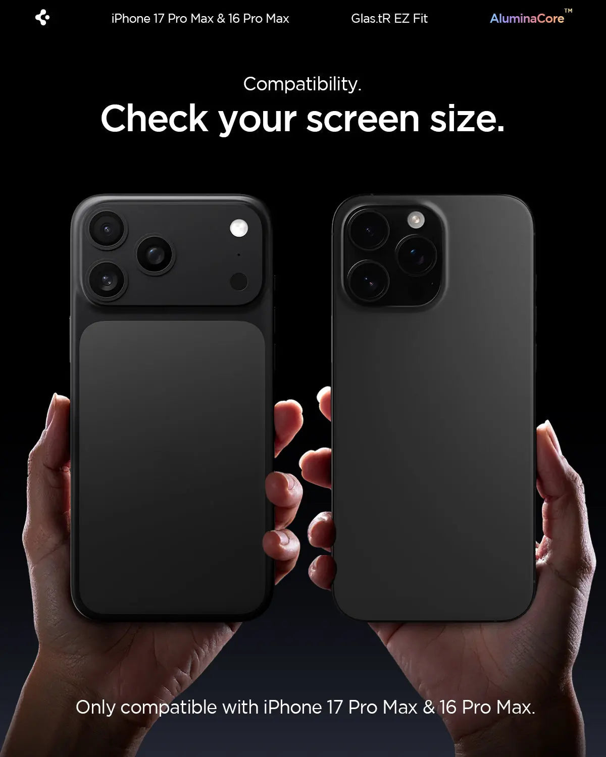 [2 Pack] iPhone 17 Pro Max / iPhone 16 Pro Max Tempered Glass EZ Fit - Spigen Malaysia