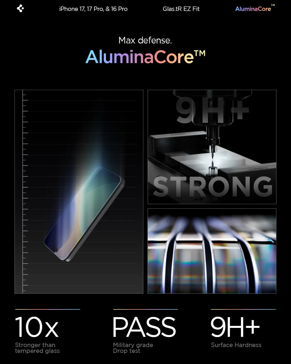 [2 Pack] iPhone 17 Pro / 17 / 16 Pro Tempered Glass EZ Fit - Spigen Malaysia
