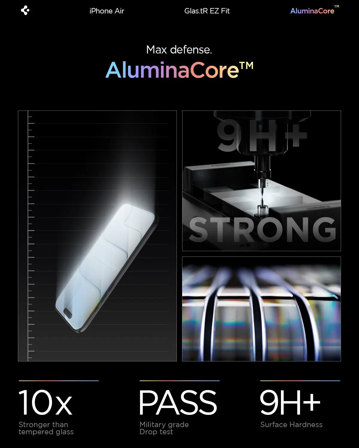 [2 Pack] iPhone Air Tempered Glass Glas.tR EZ Fit - Spigen Malaysia