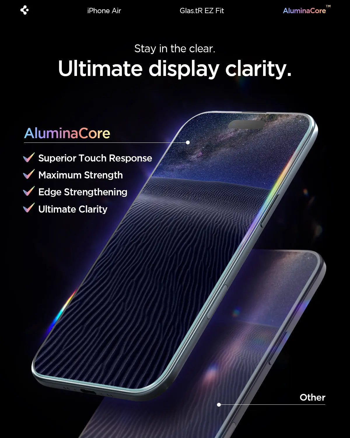 [2 Pack] iPhone Air Tempered Glass Glas.tR EZ Fit - Spigen Malaysia