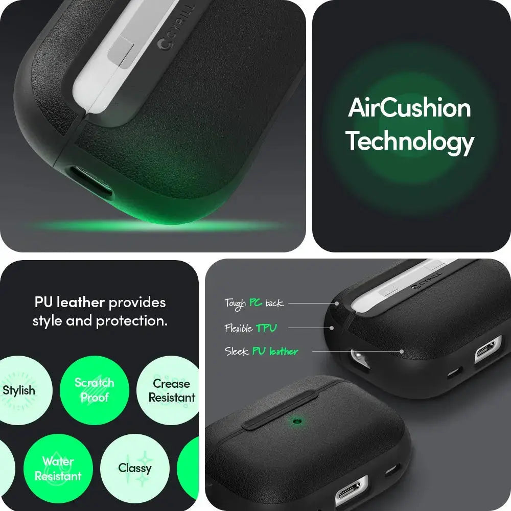 Cyrill Apple AirPods Pro 2 Case (2023/2022) Kajuk Black - Spigen Malaysia